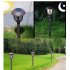 10Pcs LED Light Solar Powered Outdoor Waterproof Coffee Color Lawn Lamp Courtyard Decor White light