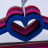10Pcs Loving Heart Flocking Clothes Hanger for Bedroom Storage
