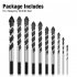 10Pcs Professional Masonry Drill Bit Set 1 8 Inch 5 32 Inch 3 16 Inch 1 4 Inch 5 16 Inch 3 8 Inch 1 2 Inch Multi Size Industrial Strength Carbide Drill Bit Tip 