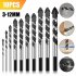 10Pcs Professional Masonry Drill Bit Set 1 8 Inch 5 32 Inch 3 16 Inch 1 4 Inch 5 16 Inch 3 8 Inch 1 2 Inch Multi Size Industrial Strength Carbide Drill Bit Tip 