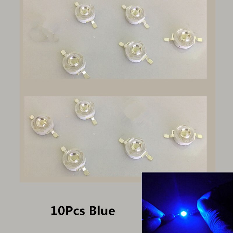 10Pcs/Set 3W LED High Power Super Bright Lamp Beads Night Light for Flashlight Stage Yard  Blu-ray