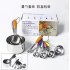 10Pcs Set Stainless Steel Measuring Cups Spoons Set with Silicone Insulation Pad Baking Tools Color box black