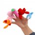 10Pcs Soft Plush Cartoon Marine Animal Shape Finger Puppet Set Toy Kids Story Telling Helper 10pcs