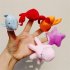 10Pcs Soft Plush Cartoon Marine Animal Shape Finger Puppet Set Toy Kids Story Telling Helper 10pcs