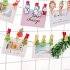10Pcs bag 3 5cm Christmas Wooden Photo Clips Colorful Cute Cartoon Clothespins with Rope snowman