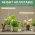 10W 120LEDs Plant Growth Lamp IP54 Waterproof Auto On Off Adjustable Brightness Height LED Full Spectrum Plant Light Telescopic pole light Base US Plug