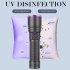 10W 365nm Purple Light Flashlight  LED Powerful Flashlights  Rechargeable Powerful Fluorescent Detector  Purple Light Flashlight  For Pet Urine Detection  Resin