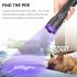 10W 365nm Purple Light Flashlight  LED Powerful Flashlights  Rechargeable Powerful Fluorescent Detector  Purple Light Flashlight  For Pet Urine Detection  Resin