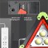 10W LED Triangle Warning Stop Sign Car Breakdown Emergency Safety Light USB Rechargeable Safety Signal Hand Light Camping Essential Light 303 yellow