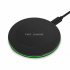 10W Ultra Slim Fast Qi Wireless Charger Pad for iPhone X XR Samsung Phone  black