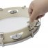 10in Tambourine Capoeira Drum Wooden Music Instrument white 10 inches