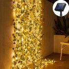 10m 100 Led Solar Powered Ivy Vine Fairy Tale Light  String, Ip55 Waterproof Automatic On/ Off Garden Outdoor Decoration Wall Lamp 10m 100 lights solar light