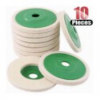 10pcs 100mm Wool Buffing Wheel Felt Polishing Disc for Angle Grinder Pads Discs