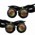 10pcs 23mm Eagle Eye LED DRL Daytime Running Reversing Light Car Tail Lamp Dc12v White and yellow light