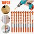 10pcs 6mm Ultimate Drill Bits Multifunctional High Hardness Wear resistant For Ceramic Glass Punching Hole Working 10pcs