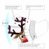10pcs Adjustable Christmas Printed Disposable Mouth  Cover Unisex Soft Face Cover Anti dust As shown