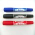 10pcs Black Dual Thick Head Writing  Pen Marker Pen For Office Meeting