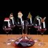 10pcs Christmas Cup  Card Xmas Party Santa Hat Wine Glass Decoration Home Table Place Decor Red antlers