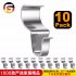 10pcs Creative Stainless Steel Wall Mounted Drill Free Hook Hanger for Kitchen Bathroom 10 pieces