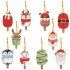 10pcs Diy Diamond Painting Pendant Christmas Cartoon Rhinestones Pictures for Tree Decor