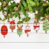 10pcs Diy Diamond Painting Pendant Christmas Cartoon Rhinestones Pictures for Tree Decor