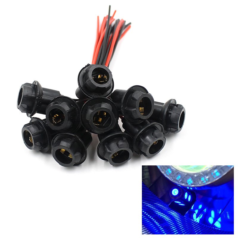 10pcs Holder Instrument Light Bulb Socket Connector Adapter For Motorcycle/ Car/ Truck/ Boat As picture show