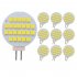 10pcs Indoor Led Lighting Lamp Bulb Decorative Energy saving Lamp Dome Light G4 24 Yellow light G4 24 lights