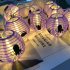 10pcs LED Halloween Purple Spider Light emitting Paper Lantern Folding Hand held Lantern Haunted Festival Scene Decorative Warm white