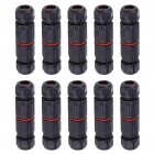 10pcs Mini Threaded Connector Outdoor Ip68 Waterproof Electrical Cable Connector