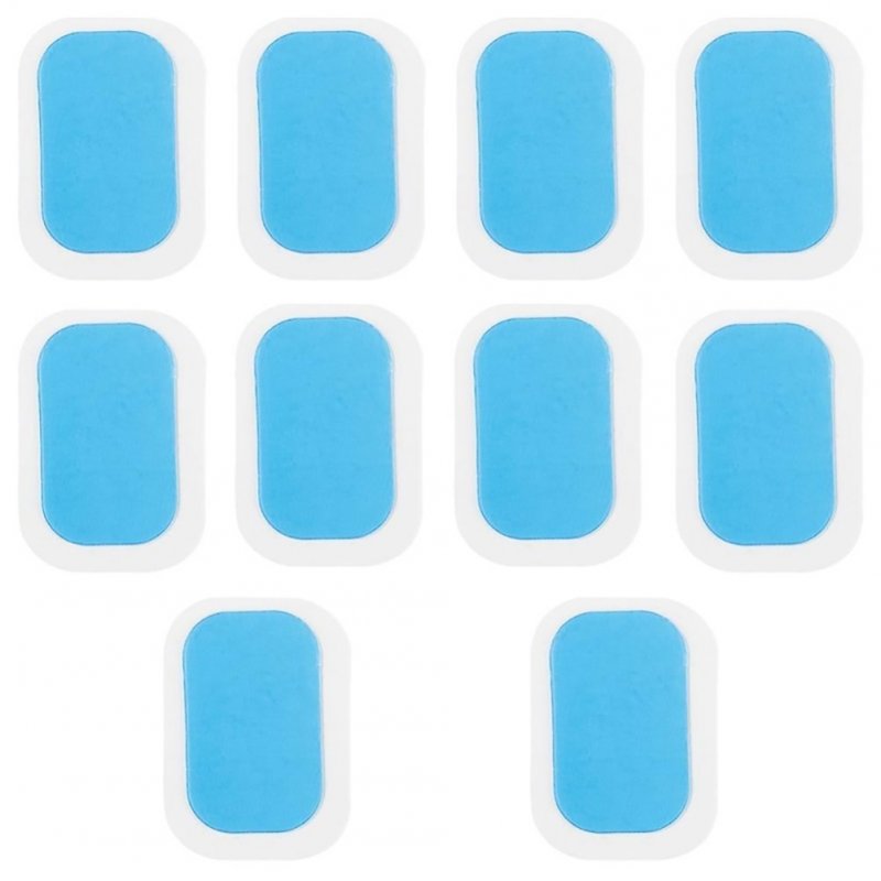 10pcs Professional EMS Abdominal Instrument Abdominal Muscle Paste Body Shaping Hip Trainer Butt Trainer sports Trainer Equipment Blue 4 * 6_Gel pads 4 * 6