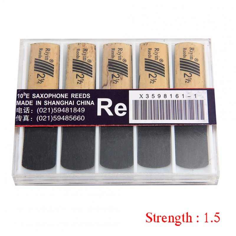 10pcs Saxophone Reed Set with Strength 1.5/2.0/2.5/3.0/3.5/4.0 for Soprano Sax Reed  Hardness 1.5