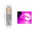 10pcs Silicone Led  Light Car Small Light T10 3014 24smd Width Indicator T10 3014 24smd License Plate Light Pink light