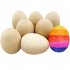 10pcs Simulate Wood Craft Eggs For Kids Toy Diy Graffiti Easter Egg Ornaments small