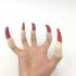 10pcs Zombie Witch Fake Fingers Nail Set Cover Halloween Costume Party Decoration Prop Witch Ghost Fake Finger Claws red