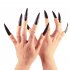 10pcs Zombie Witch Fake Fingers Nail Set Cover Halloween Costume Party Decoration Prop Witch Ghost Fake Finger Claws red