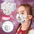 10pcs pack Chirldren Christmas Printed Soft Face  Cover 3 layer Dustproof Earloop Bandage Covers Monochrome 2