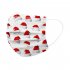 10pcs pack Chirldren Christmas Printed Soft Face  Cover 3 layer Dustproof Earloop Bandage Covers Monochrome 1