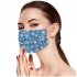 10pcs pack Disposable Christmas Printed Soft Face  Cover 3 layer Dustproof Earloop Bandage Covers Monochrome 4