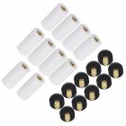 10pcs/set Cue Tips Billiard Replacement Screw-on Tips with Pool Cue Stick Ferrules Black and White_12mm