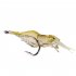10pcs set Silicone Shrimp Fishing Simulation Soft Prawn Lure Hook Tackle Bait Transparent yellow Hook