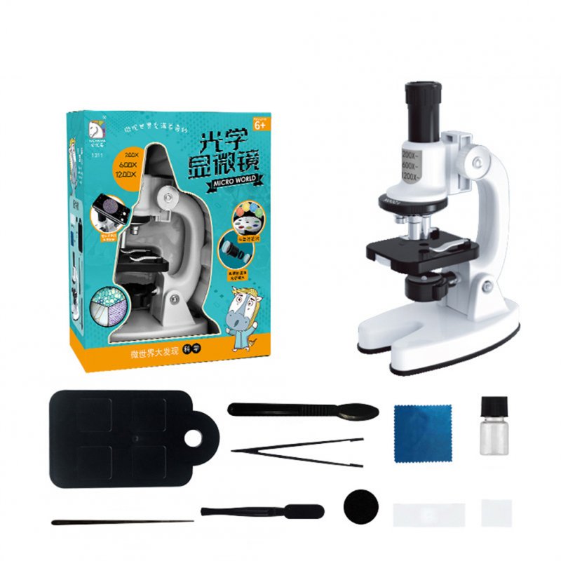 Optical  Microscope Kit 100x 400x1200x Magnification Kids Educational Science Toy 