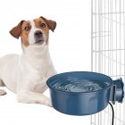 10w Heated Pet Bowl Hanging Heated Water/Food Dish 20 OZ Capacity Cat Dog Thermal-Bowl For Puppies Cats Rabbits Critters dark blue