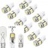 10x LED Replacements for Malibu Landscape Light 5 Led smd Per Bulb 194 T10 T5 Wedge Base Cool White 12v Dc 1407ww