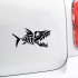 11 7cm Fish  Bones  Car  Sticker Motorcycle Decals Fishbone Cartoon Body Sticker Car Decorate White