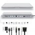 11 In 1 Docking Station Type c Interface Usb3 1 To HDMI compatible Adapter Docking Station Gray