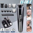11 in 1 Multifunction Hair Clipper Professional Hair Trimmer Electric Beard Trimmer Hair Cutting Machine black AU Plug