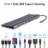 11 in 1 Type c Docking Station Usb c To Network Port Hdmi compatible minidp vga Computer Hub Adapter gray