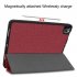 11 inch Foldable TPU Protective Shell Tablet Cover Case Shatter resistant with Pen Slot for iPadPro red