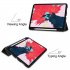 11 inch Foldable TPU Protective Shell Tablet Cover Case Shatter resistant with Pen Slot for iPadPro Cyan
