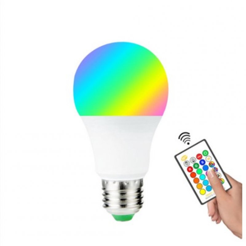 110v 220v E27 Led  Bulb 3w /5w /10w /15w RGB Variable Colors RGBW Led Light With Ir Remote Control + Memory Mode Home Decoration 3W